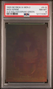 1993 X-Men Series 2 Wolverine 3D H-X Green Holithogram Card | PSA 8 NM-MINT - Picture 1 of 3