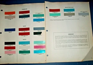 1961 1962 Willys Jeep Studebaker truck DuPont paint chips set- w pink! - Picture 1 of 1