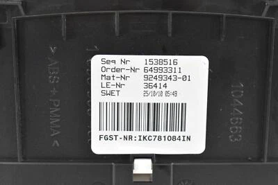 Medidor de velocímetro usado se adapta a: BMW 535I Cluster 2011 MPH mercado de EE. UU. hasta grado 2/11 Foto 1 de 4