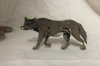 Vintage Wooden Jigsaw Wolf, 3 Pieces, 5 In Long, Free P&P