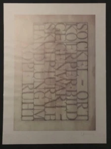 Franz Erhard Walther, Modellierung auf dem Sprachsockel I, Offsetdruck, 1999 - Picture 1 of 1