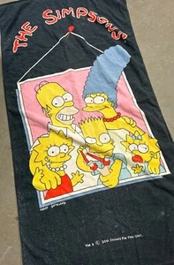 The SImpsons Beach Bath Towel 28"x58" 80s 90s Vintage Bart Homer TV Show - Picture 1 of 4