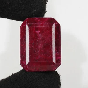 96,45 Karat natürlicher Rubin smaragdgeschliffene Erde abgebaut zertifiziert rot lockerer Edelstein - 1 b0 - Bild 1 von 7