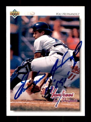 1992 Upper Deck Minor League #158 Kiki Hernandez - On Card Autograph - Image 1 of 2