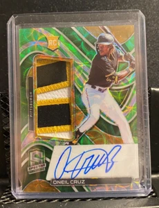 Oneil Cruz 2022 Chronicles Spectra Neon Green Patch/Auto (RC) #19/25 - Pirates - Picture 1 of 2