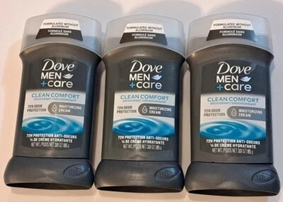 NEW Dove Men+Care Clean Comfort Antiperspirant Deodorant Stick 3oz (Pack of 3) - Image 1 of 3