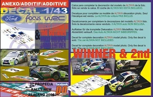 ANEXO DECAL 1/43 FORD FOCUS GRONHOLM & HIRVONEN NEW ZEALAND 2006 1st & 2nd (07) - Picture 1 of 1