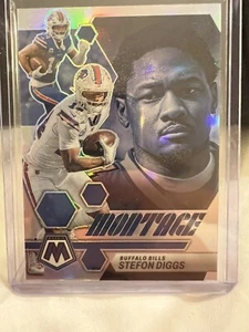 2023 Mosaic Stefon Diggs Montage Insert Silver Holo Buffalo Bills M-19 - Picture 1 of 2