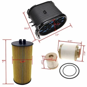 For Ford 6.0L Powerstroke Filter Kit 2003-2007 | Replaces FD4616 FL2016 - Picture 1 of 12