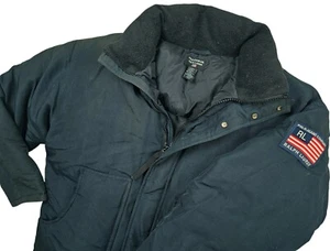 *HOT Men's POLO JEANS RALPH LAUREN SPORTS LOGO PATCHED DOWN PUFFER NAVY Jacket M - Picture 1 of 15