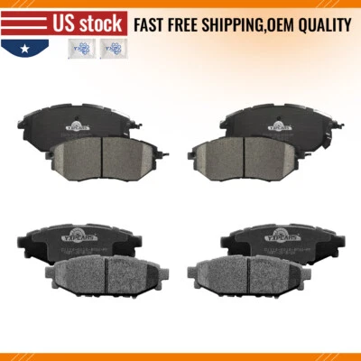 Front Rear Ceramic Disc Brake Pads For 2015 2016 2017 2018- 2021 Subaru WRX - Image 1 of 4