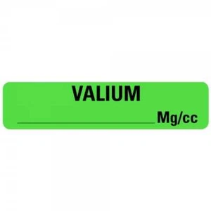 VALIUM Mg/cc Labels 0.3750" x 1.625" .375" x 1.625" Labels (500 labels) - Picture 1 of 1