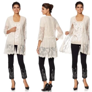 Topper de encaje con dobladillo festoneado LaBellum de Hillary Scott (521459-K) - Imagen 1 de 4