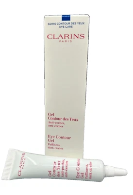 娇韵诗 Paris 眼部修容凝胶 Puffiness 黑眼圈 0.35 盎司 全新带盒 — 第 1/4 张图片