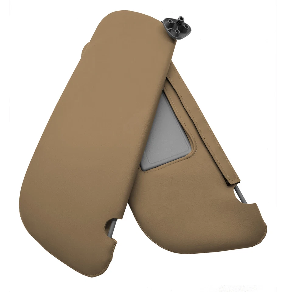 Se adapta a Dodge Ram 1500 1994-2001, 2500 PVC cuero parasoles cubierta beige Foto 1 de 4