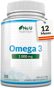 Omega 3 1000Mg Alta Potencia - 365 Cápsulas Blandas De Gel - Omega-3 Ácidos Gras - Imagen 1 de 12