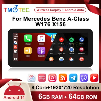 For Mercedes Benz A/CLA/GLA W176 X156 Android Car Stereo Multi-media 6+64GB NAV - Image 1 of 4