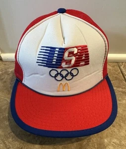 Vintage 1984 Olympics McDonald’s Team USA Mesh SnapBack Trucker Hat Cap - Picture 1 of 4