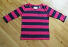 Abercrombie & Fitch  M Pink/ Gray L/S Open-Neck 3/4 Sleeve T-Shirt Nwt Cute!