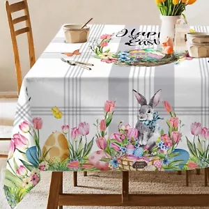 Easter Tablecloth Easter Table Cloth Rectangle Indoor or Outdoor 60X84 Inch - Picture 1 of 7