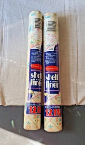 2 Vintage Rubbermaid Regal und Schublade Liner 10 sq ft x 12" Quilt Block Muster - Bild 1 von 5