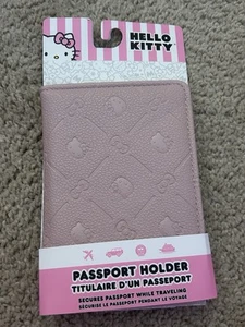Cartera de viaje Sanrio Hello Kitty 2024 rosa con soporte para pasaporte - Imagen 1 de 5