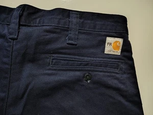 Carhartt FR Canvas Navy Work Pants Cat2 NFPA 2112 Men's 34x32 Uniform - Picture 1 of 12