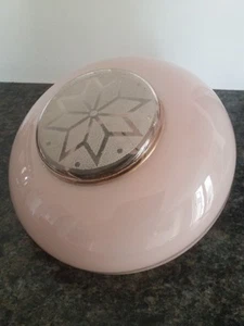 Art Deco 1930s Vintage Original Glass Ceiling Lightshade In Soft Pink - Picture 1 of 3