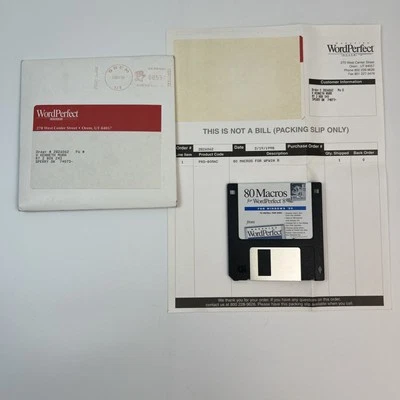80 Macros for WordPerfect Word Perfect 8 for Microsoft Windows 95  3.5" Floppy - Image 1 of 4