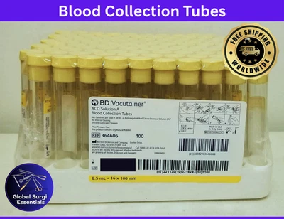 BD Platelet Rich Plasma Liquid ACD Test Tubes 8.5ml - Pack of 30 - Medical Grade