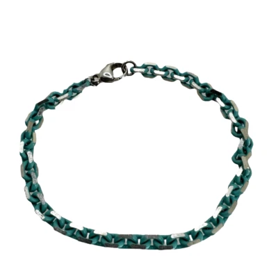 Auténtico Brazalete Rolo Azul Brillante Plata Esterlina Tiffany & Co 7.75 pulgadas Foto 1 de 4