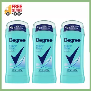 3Pk Degree Women Long Lasting Antiperspirant Deodorant Stick Shower Clean 2.6 oz - Picture 1 of 16