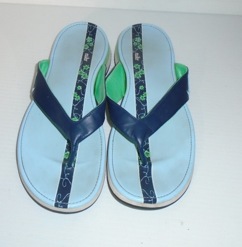 NIKE sandali donna scarpe infradito taglia 9 blu navy