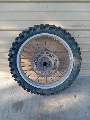 OEM 1989 89 KAWASAKI KX250 KX500 KX 250 500 llanta trasera y conjunto de buje 19" Foto 1 de 4