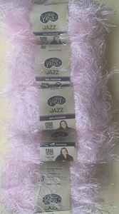 5x50g balls (250g) Moda Vera JAZZ 10ply eyelash yarn 100% polyester pale pink - Picture 1 of 7