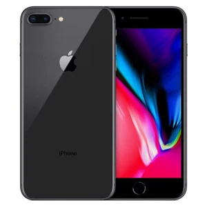 Apple iPhone 8 Plus 5.5" Smartphone Unlocked 4G LTE 64GB black CLEAR ICLOUD - Picture 1 of 2
