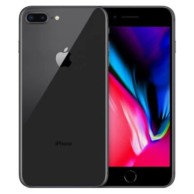Apple iPhone 8 Plus 5.5" Smartphone Unlocked 4G LTE 64GB black CLEAR ICLOUD - Image 1 of 2
