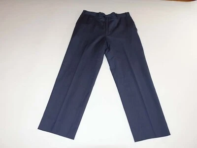 Canali Men's Suit Dress Pants 33 x 28 Flat Front 100% Wool Slacks Navy Blue - Image 1 of 4