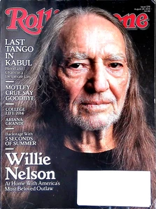Rolling Stone Magazine AUG 2014 Willie Nelson Cover and Feature Motley Crue - Picture 1 of 10