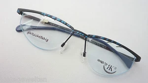 Montura de gafas de alta calidad sin bordes solo borde superior de metal mate oscuro talla M - Imagen 1 de 4