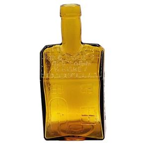 Amber Glass Bottle E. G. Booz's Old Cabin Whiskey Vintage Repro Wheaton NJ 1950s - Picture 1 of 24