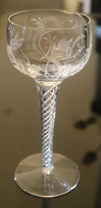 RARE Vintage Stuart Crystal Princess House (I think) Ariel stem hock wine glass - Picture 1 of 16