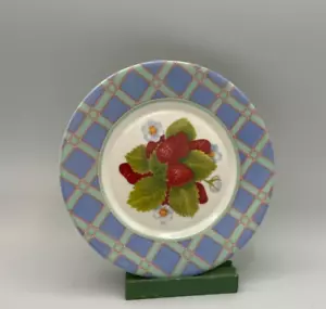 Arcopal Strawberries Salad Dessert Plate (s) Fruit Trellis - Picture 1 of 2
