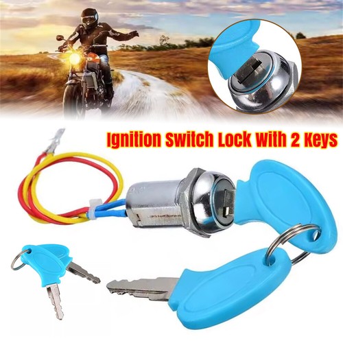 1/2x Electric Bike Scooter 2 Keys Ignition Switch Key Lock Universal 2 ...