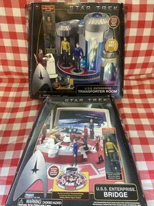 Star Trek 2009 USS Enterprise Bridge & Transporter Playsets Playmates Unopened - Picture 1 of 23