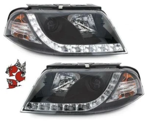 TAGFAHRLICHT-OPTIK SCHEINWERFER FÜR VW PASSAT 3BG 00-04 SCHWARZ ORIGINAL - Bild 1 von 5
