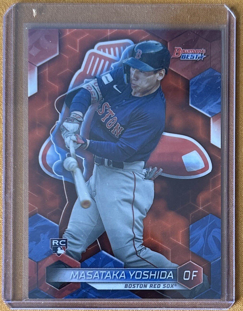 Masataka Yoshida 2023 Bowman’s Best Orange Refractor /25 #40 Boston Red Sox