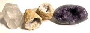 3 Piedras Muy Hermosas - Cristal Cuarzo, Amatista y Geoda Cueva - RC - Imagen 1 de 9
