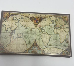 Vintage 70s Trip Diary Notebook World Map Hardcover Unused 4” X 6” Spiral Bound - Picture 1 of 6