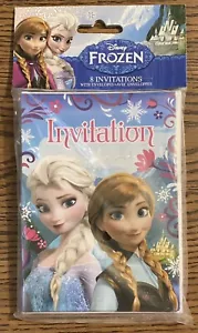 Disney Frozen Birthday Party Invitations With Envelopes 8ct By Unique - Picture 1 of 2